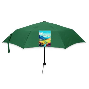 Brecon Beacons Wales Uk Travel Poster Souvenir WPA - Umbrella (small) - bottlegreen - Front