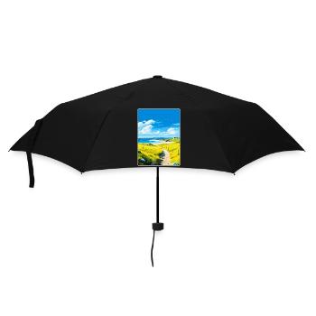 Isle Of Tiree Scotland Uk Travel Poster Souvenir - Umbrella (small) - black - Front