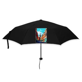 Leeds England Uk Vintage Travel Poster Souvenir - Umbrella (small) - black - Front