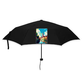 Norwich England Uk Vintage Travel Poster Souvenir - Umbrella (small) - black - Front