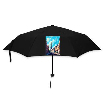 Oxford England Uk Vintage Reiseposter Souvenir - Regenschirm (klein) - Schwarz - Vorne