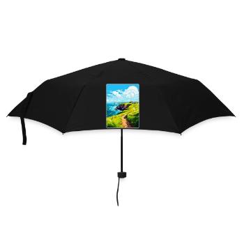 St Davids Head Wales Uk Travel Poster Souvenir WPA - Umbrella (small) - black - Front