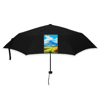 Mourne Mountains Vintage Travel Poster Souvenir - Umbrella (small) - black - Front