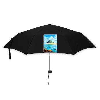 Marazion Cornwall England Uk Travel Poster WPA - Umbrella (small) - black - Front