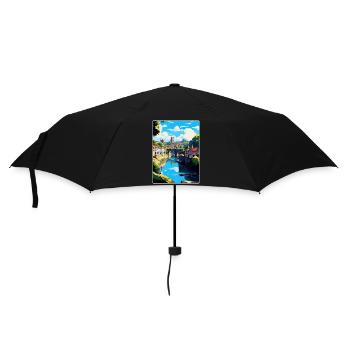 Knaresborough Angleterre Royaume-Uni Affiche de voyage souvenir - Parapluie standard - noir - Devant