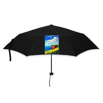 Berry Head Devon Vintage Reiseposter Souvenir - Regenschirm (klein) - Schwarz - Vorne