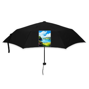 Helford River Angleterre Royaume-Uni Affiche de voyage souvenir - Parapluie standard - noir - Devant