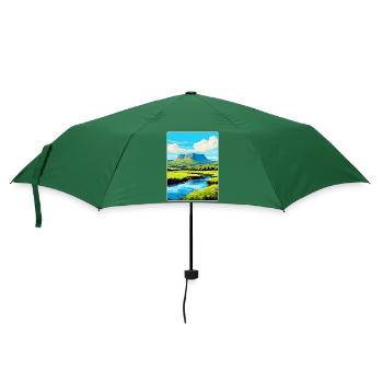 Brecon Beacons Wales Uk Reiseposter Souvenir WPA - Regenschirm (klein) - Flaschengrün - Vorne