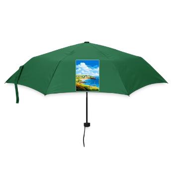 Coverack Cornwall England Uk Reiseposter WPA - Regenschirm (klein) - Flaschengrün - Vorne