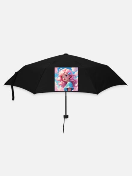 Girl - Regenschirm (klein) - Schwarz