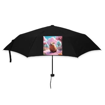 Capybara in the Magic Garden - Umbrella (small) - black - Front