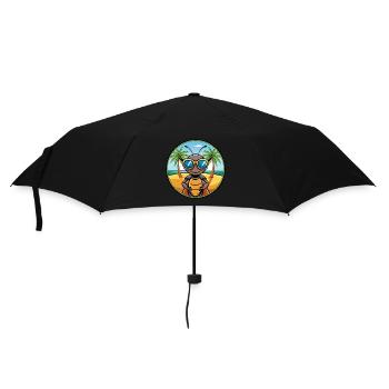 Ameise lustige Cartoon Sommer Strand Sonnenbrille Aufkleber - Regenschirm (klein) - Schwarz - Vorne