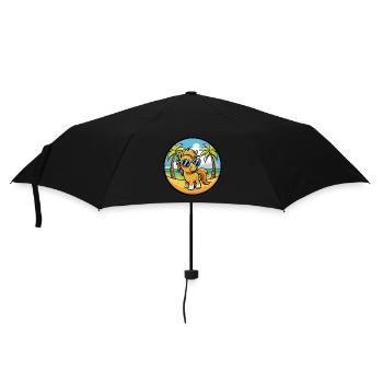 Pony Lustige Cartoon Sommer Strand Sonnenbrille Aufkleber - Regenschirm (klein) - Schwarz - Vorne