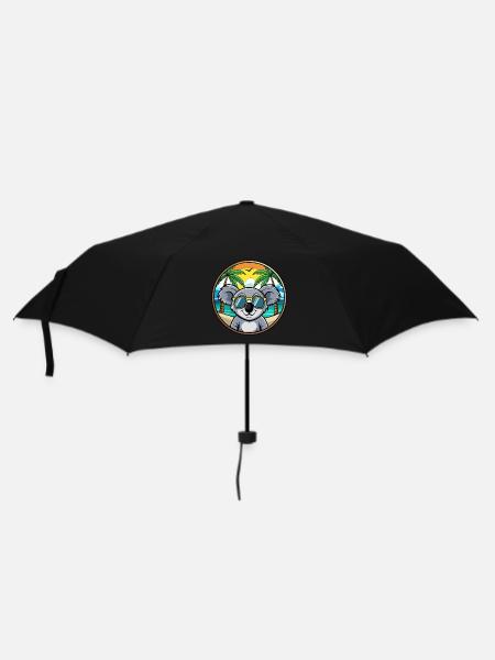 Koala Drôle Dessin Animé Plage D’été Lunettes De Soleil Cool - Parapluie standard - noir