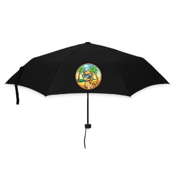 Pony Lustige Cartoon Sommer Strand Sonnenbrille Aufkleber - Regenschirm (klein) - Schwarz - Vorne