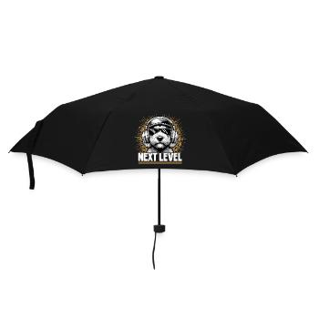 Goldendoodle Hip Hop Hund Next Level Geschenk - Regenschirm (klein) - Schwarz - Vorne