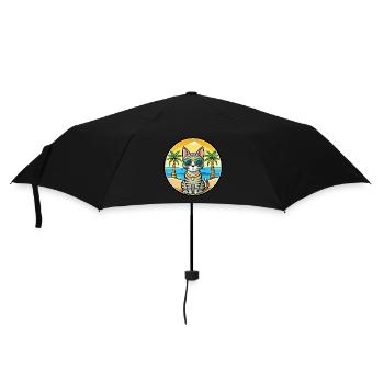 Egyptian Mau Cat Breed Cartoon Sunglasses Beach - Umbrella (small) - black - Front