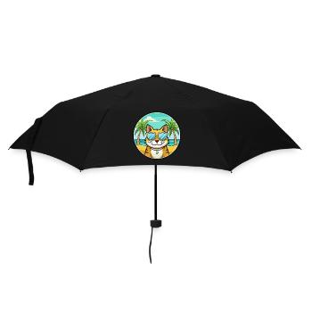 Lunettes de soleil brésiliennes à poil court de race de chat de dessin animé - Parapluie standard - noir - Devant