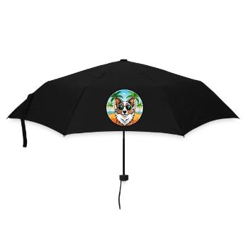 Australian Shepherd Dog Breed Cartoon Sunglasses - Umbrella (small) - black - Front