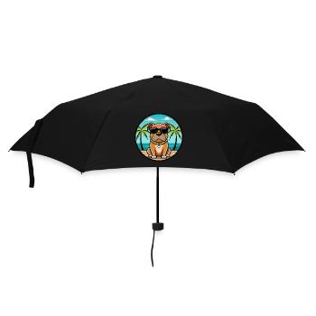 Boerboel Hunderasse Cartoon Sonnenbrille Strand - Regenschirm (klein) - Schwarz - Vorne