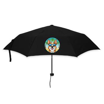 Brittany Dog Breed Cartoon Lunettes de soleil Beach - Parapluie standard - noir - Devant