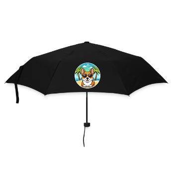 Corgi Dog Breed Cartoon Sunglasses Beach - Umbrella (small) - black - Front