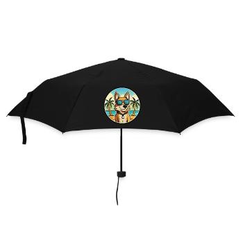 Cesky Fousek Chien Race Dessin Animé Lunettes de Soleil Plage - Parapluie standard - noir - Devant