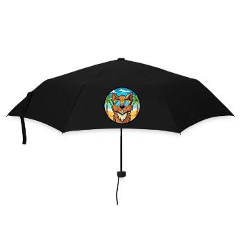 Griffon Nivernais Hunderasse Cartoon Sonnenbrille Strand - Regenschirm (klein) - Schwarz - Vorne
