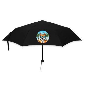Lunettes de soleil de dessin animé de race de chien Spitz indien plage - Parapluie standard - noir - Devant