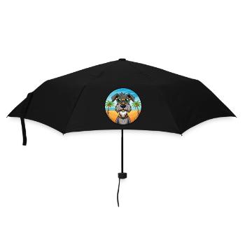 Deutscher Wachtelhund Hunderasse Cartoon Sonnenbrille - Regenschirm (klein) - Schwarz - Vorne