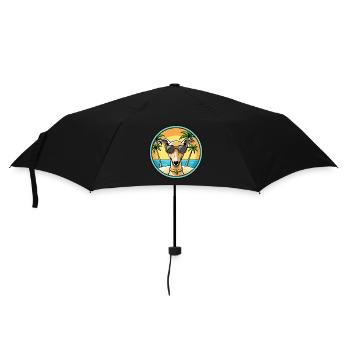 Italian Greyhound Dog Breed Cartoon Sunglass Beach - Umbrella (small) - black - Front