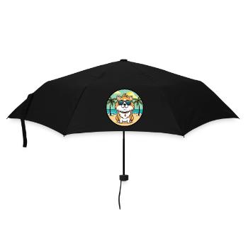 Japanese Chin Dog Breed Cartoon Sunglasses Beach - Umbrella (small) - black - Front