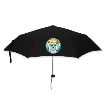 Komondor Chien Race Dessin Animé Lunettes de Soleil Plage - Parapluie standard - noir - Devant