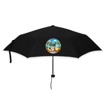 Rampur Greyhound Chien Race Dessin Animé Lunettes De Soleil Plage - Parapluie standard - noir - Devant