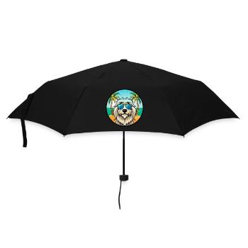 Berger des Pyrénées Race Dessin Animé Lunettes De Soleil Plage - Parapluie standard - noir - Devant