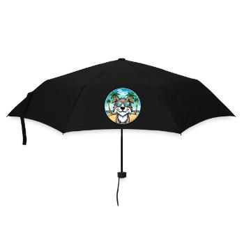 Schapendoes Chien Race Dessin Animé Lunettes de Soleil Plage - Parapluie standard - noir - Devant