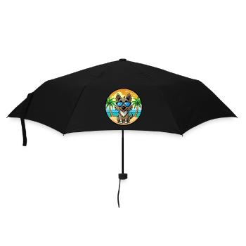 Slovensky Cuvac Chien Race Dessin Animé Lunettes de Soleil Plage - Parapluie standard - noir - Devant