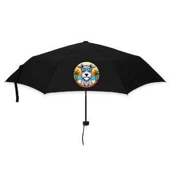 Sealyham Terrier Hunderasse Cartoon Sonnenbrille Strand - Regenschirm (klein) - Schwarz - Vorne