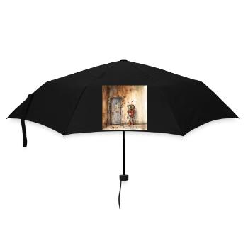 Old Rusty Abandoned Robot 4 - Umbrella (small) - black - Front
