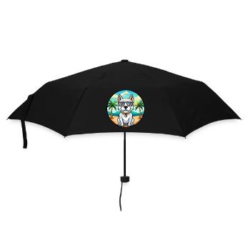 Dogue Argentino Chien Race Dessin Animé Lunettes De Soleil Plage - Parapluie standard - noir - Devant