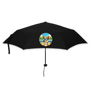 Lunettes de soleil danoises suédoises de race de chien de ferme de dessin animé - Parapluie standard - noir - Devant