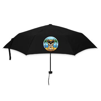 Brasileiro Chien Race Dessin Animé Lunettes De Soleil Plage - Parapluie standard - noir - Devant