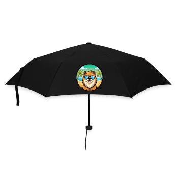 Eurasier Dog Breed Cartoon Sunglasses Beach - Umbrella (small) - black - Front
