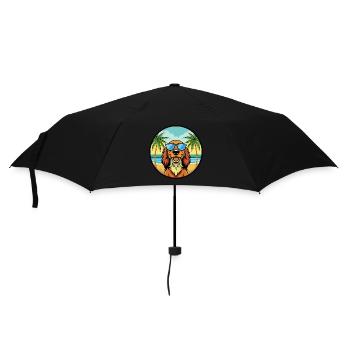 Gordon Setter Dog Breed Cartoon Sunglasses Beach - Umbrella (small) - black - Front