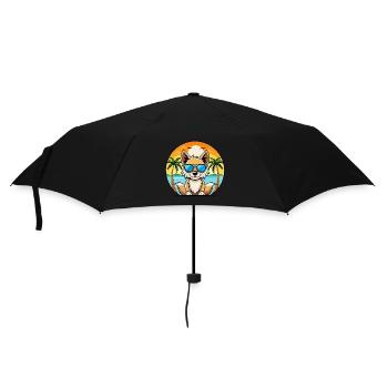 Lunettes de soleil de dessin animé de race de chien Spitz indien plage - Parapluie standard - noir - Devant