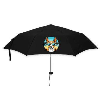 Ibizan Hound Dog Breed Cartoon Sunglasses Beach - Umbrella (small) - black - Front