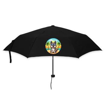 Norwegian Elkhound Dog Breed Cartoon Sunglasses - Umbrella (small) - black - Front