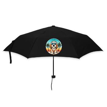 Petit Basset Griffon Vendeen Hunderasse Karikatur - Regenschirm (klein) - Schwarz - Vorne