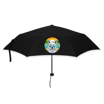 West Highland Terrier Hunderasse Cartoon Sonnenbrille - Regenschirm (klein) - Schwarz - Vorne