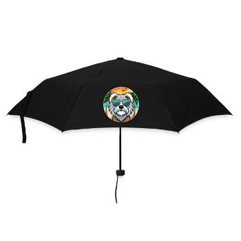 Tibetan Terrier Dog Breed Cartoon Sunglasses Beach - Umbrella (small) - black - Front